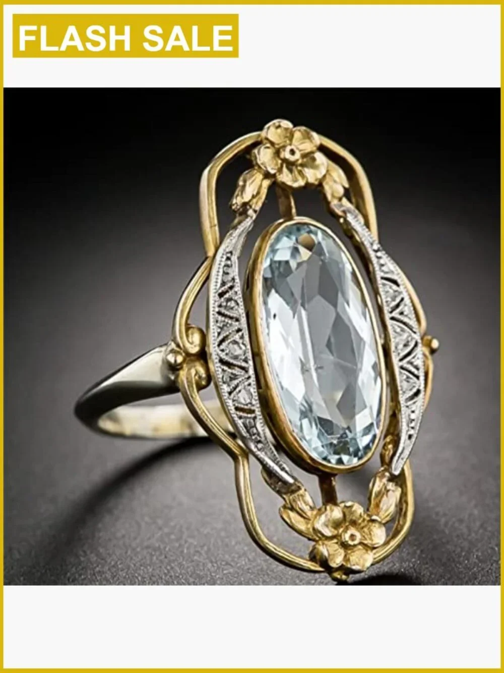 Vintage 925 Sterling Silver Emerald CZ Ring Halo Oval Prong Setting